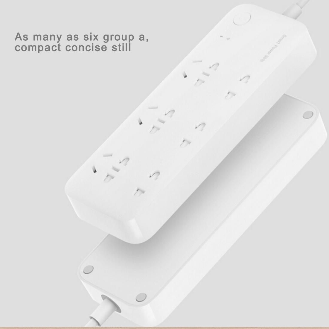 Original Xiaomi Mi Smart Power Strip Patch Board Plug Board with Remote Control Time Switch Function & 6 Sockets, Cable Length: 1.8M