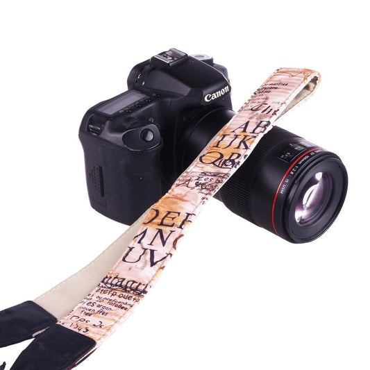 LYNCA LI-04 European and American Style Series Champagne Pattern Universal Genuine Leather Shoulder Neck Strap Camera Strap for Nikon / Canon / Sony / Panasonic / SLR DSLR ILDC (Style2)