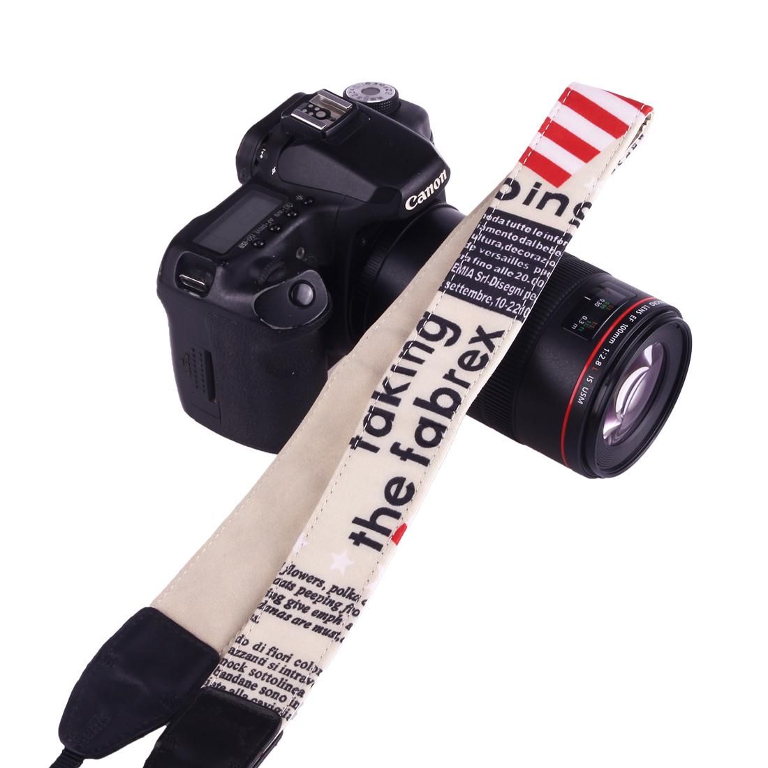 LYNCA LI-03 European and American Style Series Flags Pattern Universal Genuine Leather Shoulder Neck Strap Camera Strap for Nikon / Canon / Sony / Panasonic / SLR DSLR ILDC (Style1)