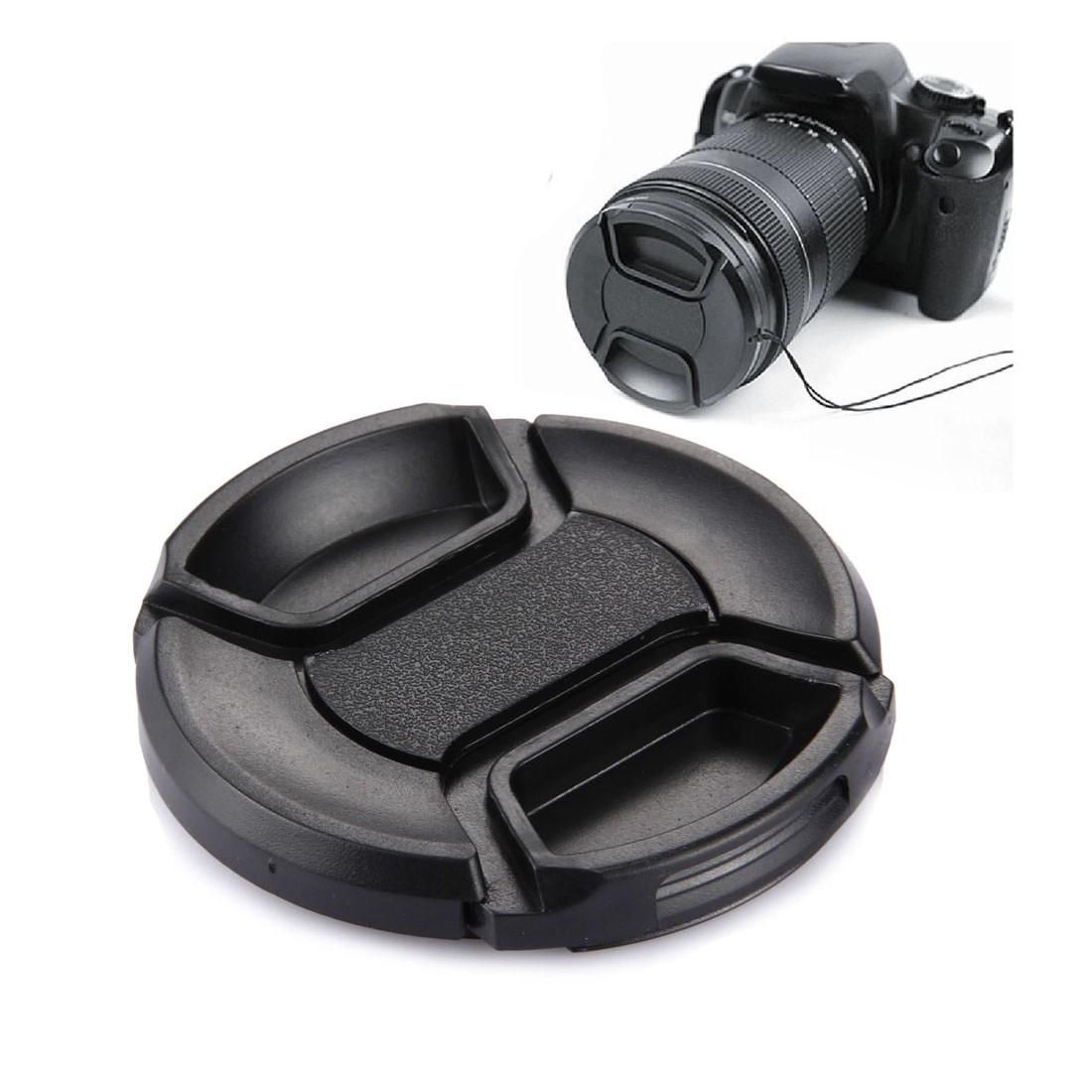58mm Center Pinch Camera Lens Cap (Black)