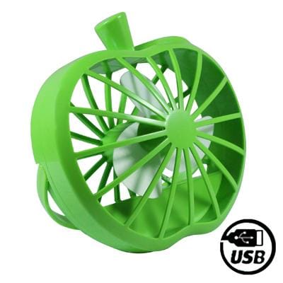 Apple Style Mini USB Fan with Switch, Size: 185 x 185 x 85mm (Green)