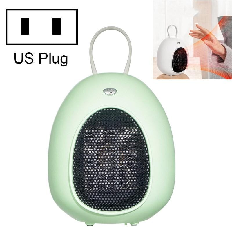 Winter  Home Desktop Mini Heater, Size:US Plug (Light Green)