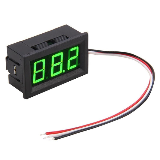 V27D 3 Wires Green Light Display Mini Digital Voltage Meter, Measure Voltage: DC 0-100V (Style1)