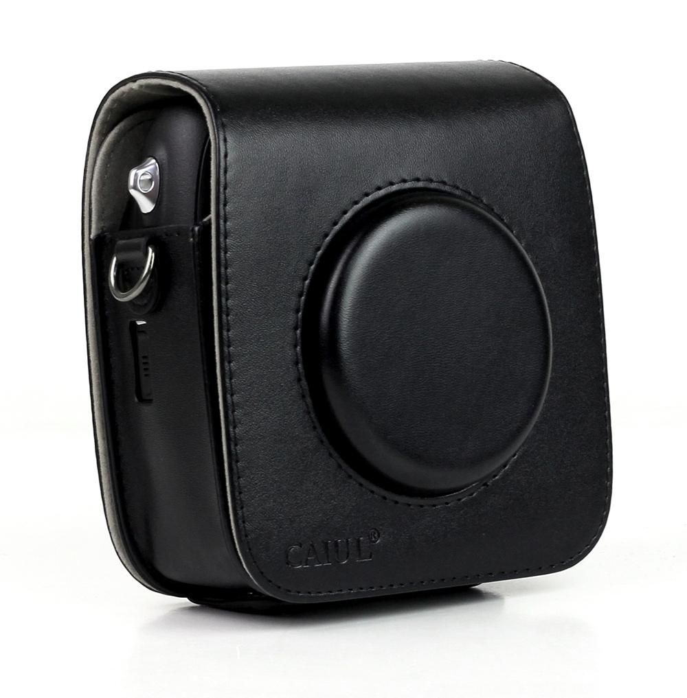 Vintage PU Leather Camera Case Protective bag for FUJIFILM Instax SQUARE SQ10 Camera, with Adjustable Shoulder Strap (Black)