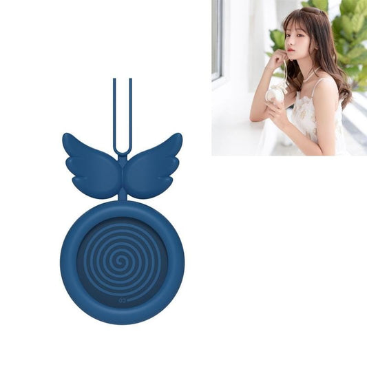 USB Charging Fan Brushless Hanging Neck Mini Sling Lazy Fan (Blue)