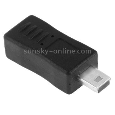USB 2.0 Mini USB to Micro USB Female Adapter (Black)