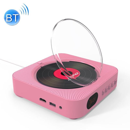 KC-606 Wall Mounted Bluetooth 4.2+EDR DVD Player with Remote Control, Support FM (Pink)