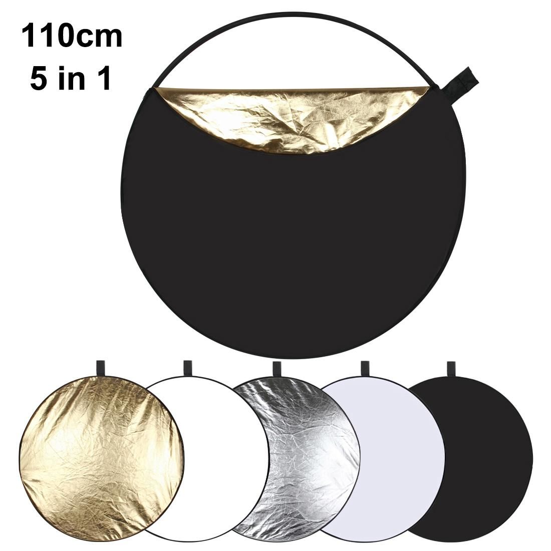 PULUZ 110cm 5 in 1  Folding Photo Studio Reflector Board (Style1)