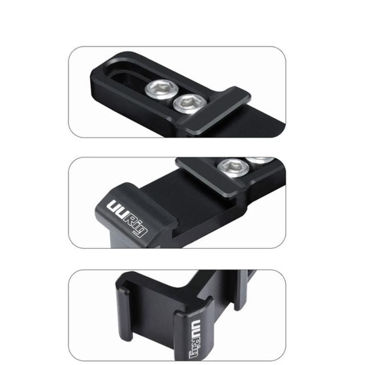UURig R021 2-Head Hot Shoe Expansion Accessories Microphone Fill Light Extension Bracket  for Camera Micro Single