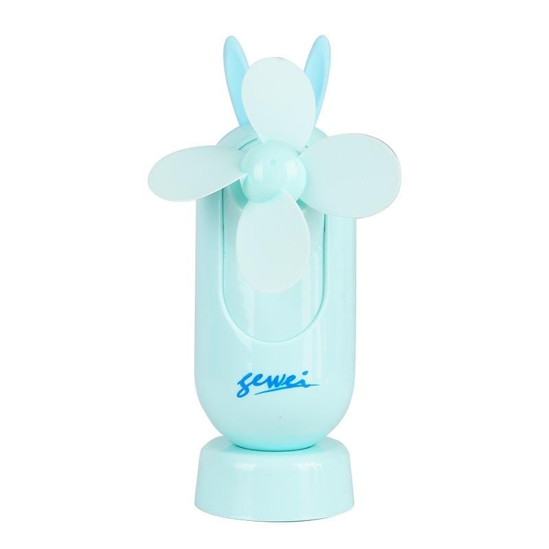 Portable USB Charging Silent Handheld Fan (Blue)