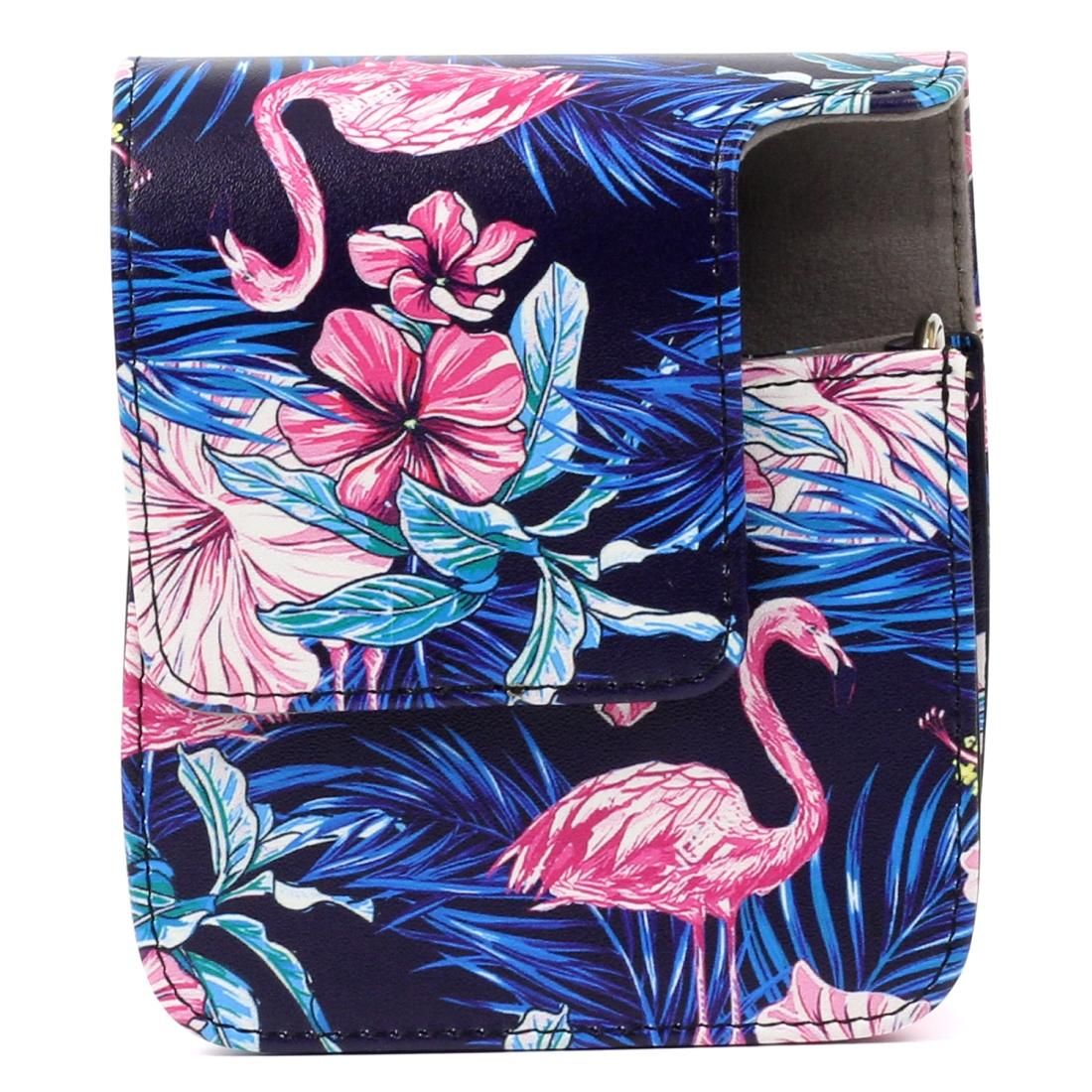 Flamingo Pattern PU Leather Protective Camera Case Bag For FUJIFILM Instax Mini90 Camera