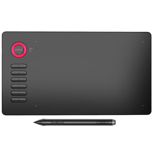 VEIKK A15 10x6 inch 5080 LPI Smart Touch Electronic Graphic Tablet, with Type-C Interface (Red)