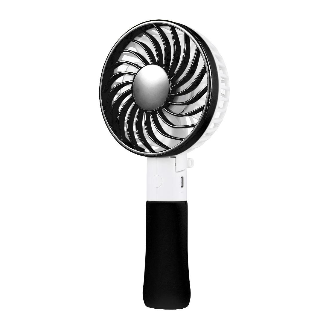 SEMA Foldable Handheld Rechargeable Mini Battery Fan with 3 Speed Control & Lanyard (Pink)