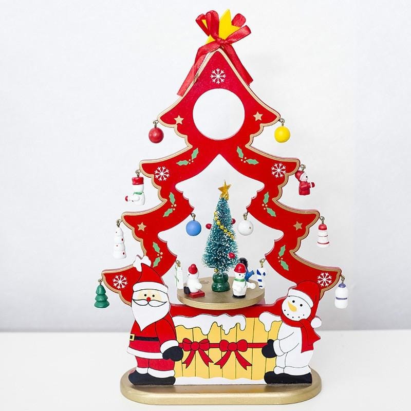 2 PCS Christmas Creative Christmas Tree Music Box Santa Claus Gift Music Box (Green )
