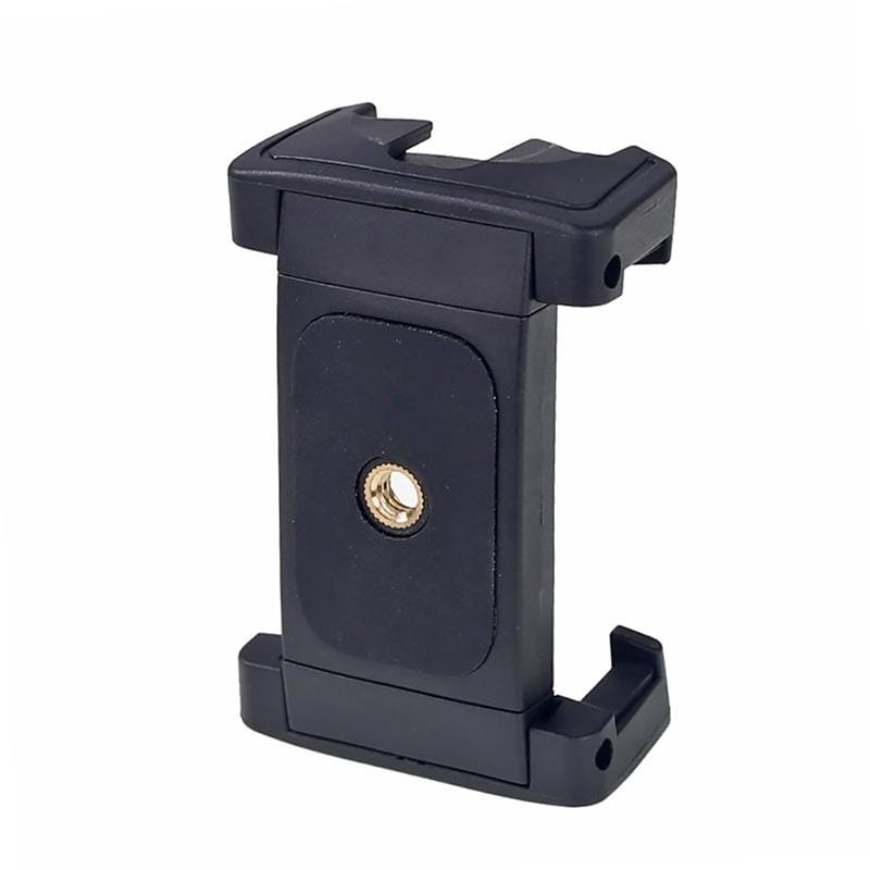 Xiletu Xj-12 Live Broadcast Bracket Fixing Clip Tripod Mount Phone Clamp with 1/4 inch Screw Holes & Cold Shoe Base