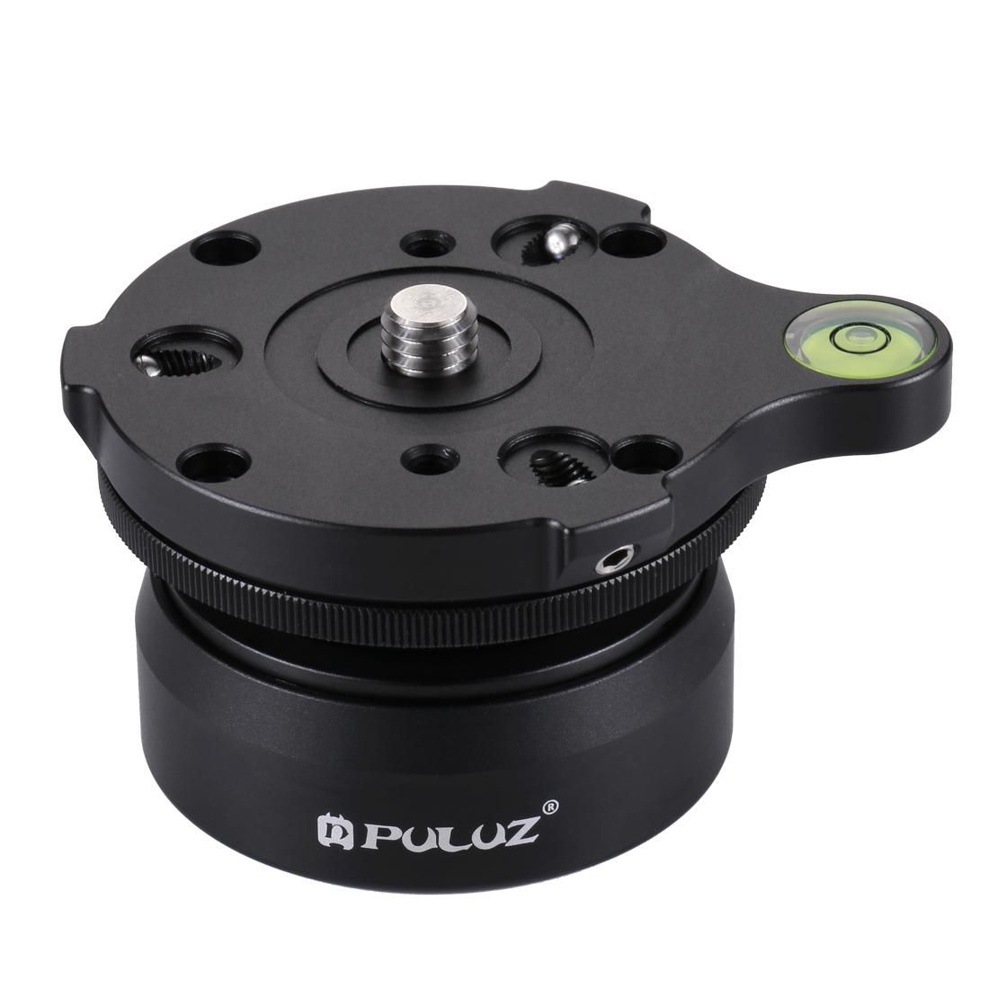 PULUZ 3/8 inch Thread Dome Professional Tripod Leveling Head Base with Bubble Level