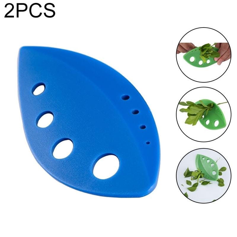 2 PCS Creative Vegetables Cutter Leaves Separator Multi-Functional Kitchen Tools (Blue)