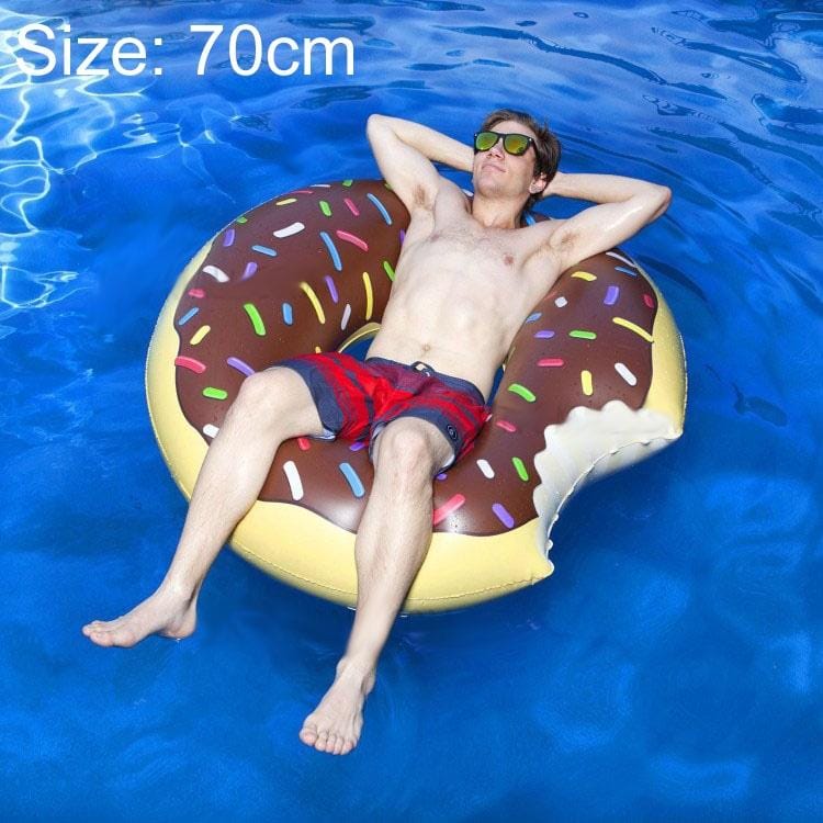 Dunkin Floating Rings Water Fun Inflatable Donut Shaped Floating Swimming Ring, Inflated Siz ...