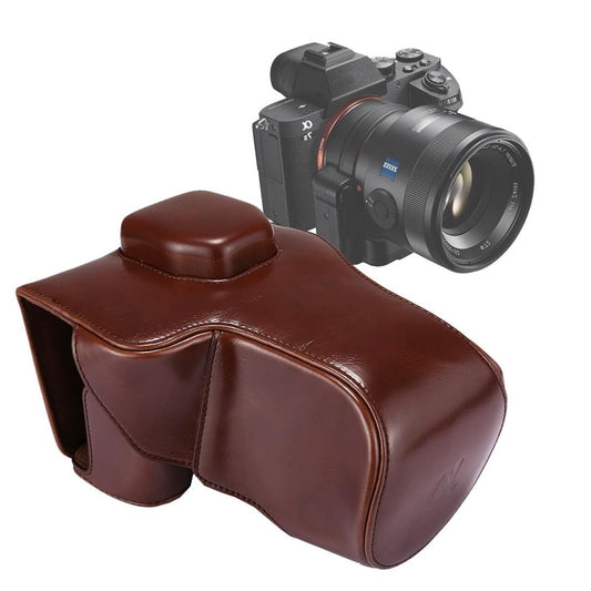 Full Body Camera PU Leather Case Bag with Strap for Sony A7 II / A7R II / A7S II (Coffee)