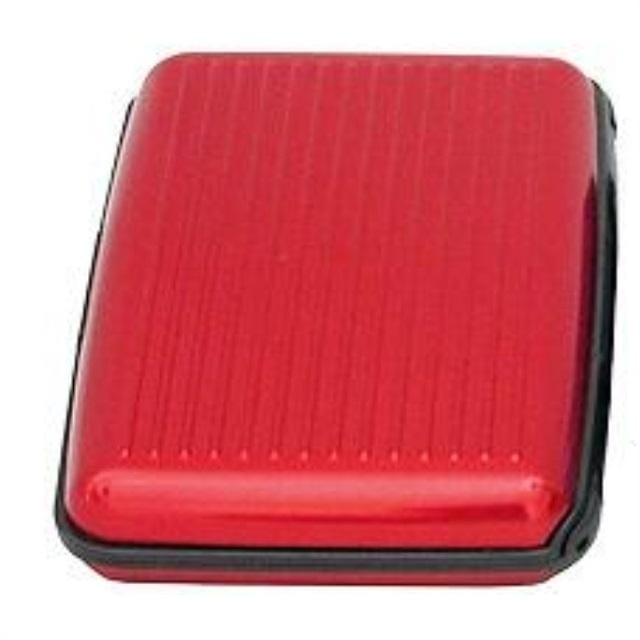 Aluminum Business Card Box Card Box Credit Card Package Anti-theft Anti-radio AL (Red)