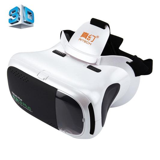 RITECH RIEM3 Plus 3D VR Virtual Reality Headset Mobile 360 Degrees Video Private Cinema Glasses Helmet with AR Augment Reality Window for 4.7-6 inch Smartphones