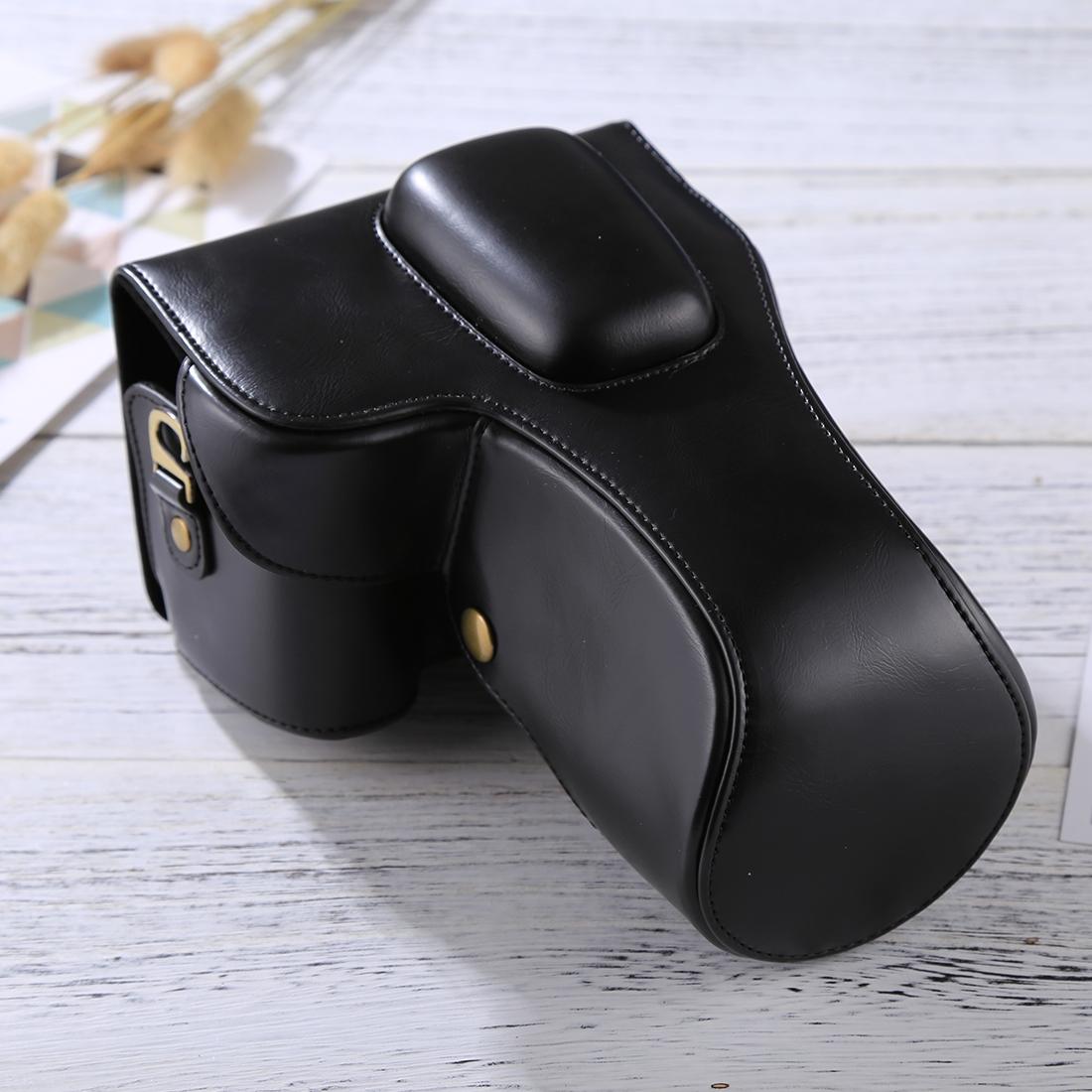 Full Body Camera PU Leather Case Bag for Nikon D3200 / D3300 / D3400 (Coffee)