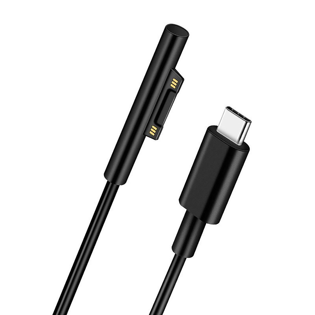 Microsoft Surface Pro 6 / 5 to USB-C / Type-C Male Interfaces Power Adapter Charger Cable for Microsoft Surface Pro 6 / 5 / 4 / 3 / Microsoft Surface Go (Style1)