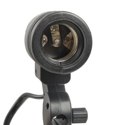 E27 AC Socket Studio Light Mount Stand Umbrella Holder (Black)