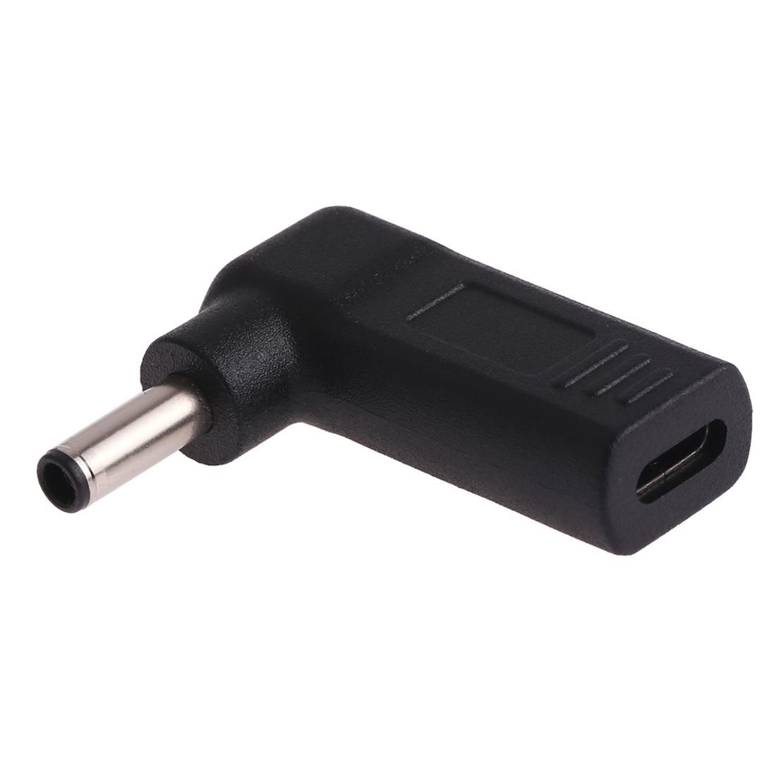 USB-C / Type-C Female to 4.5 x 3.0mm Male Plug Elbow Adapter Connector (Blue)