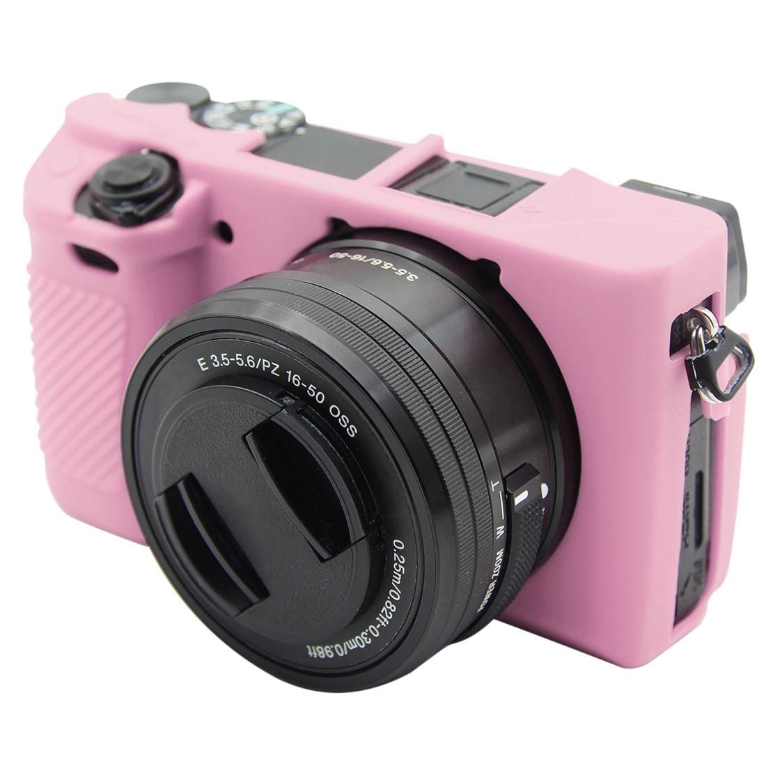 PULUZ Soft Silicone Protective Case for Sony ILCE-6300 / A6400 (Pink)