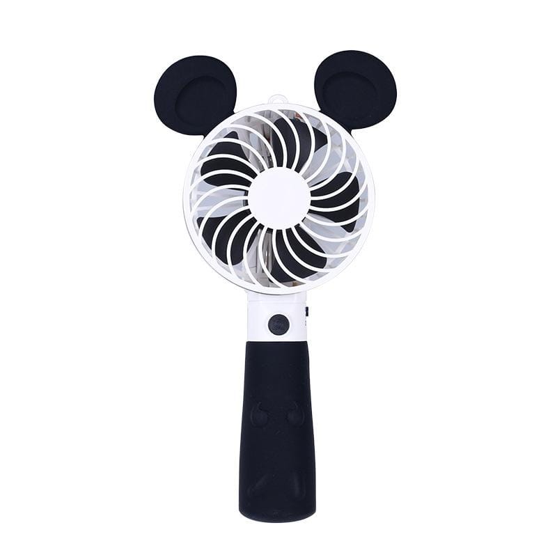Portable Lovely Style Mini USB Charging Handheld Small Fan with Selfie Stick (Brown)