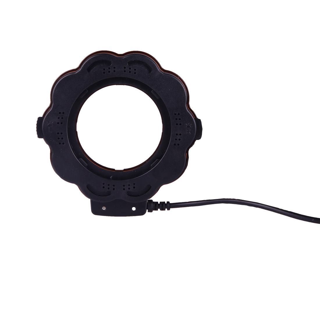 SL-102C Macro LED Ring Flash Light with 8 Different Sizes Adapter Ring & 1 Orange Color Temperature Ring