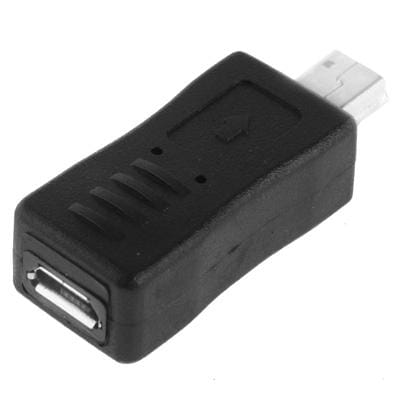 USB 2.0 Mini USB to Micro USB Female Adapter (Black)