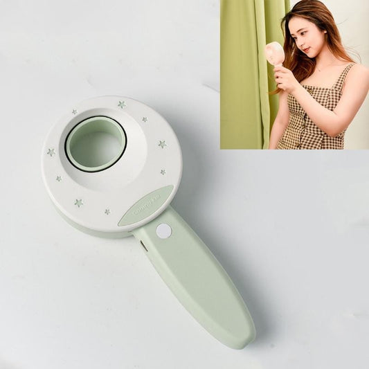 No Leaf Handheld Small Fan Mini USB Charging Portable Student Dormitory High Wind (Matcha Green)