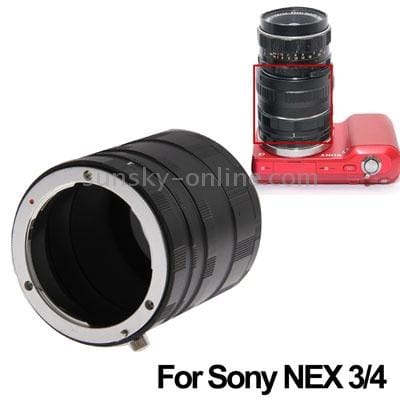 Macro Extension Tube Ring for Sony NEX-5N / NEX-C3 /  NEX-5C /  Nex-7 / NEX-5 / NEX-3 (Black)