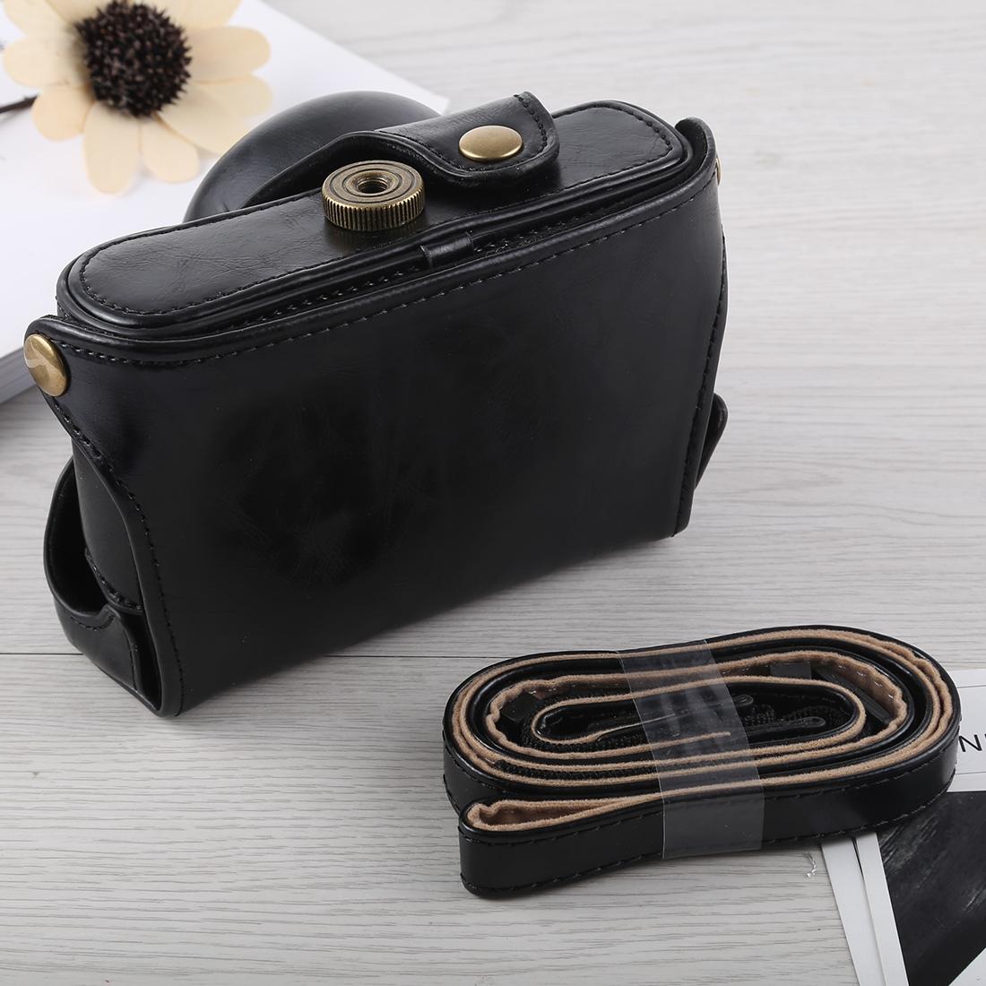 Full Body Camera PU Leather Case Bag with Strap for Fujifilm X100F (Brown)