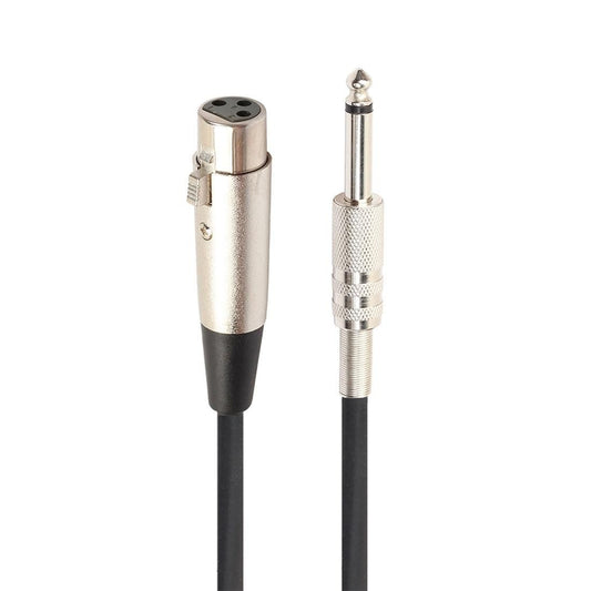 10m XLR 3-Pin Female to 1/4 inch  Mono Shielded Microphone Mic Cable