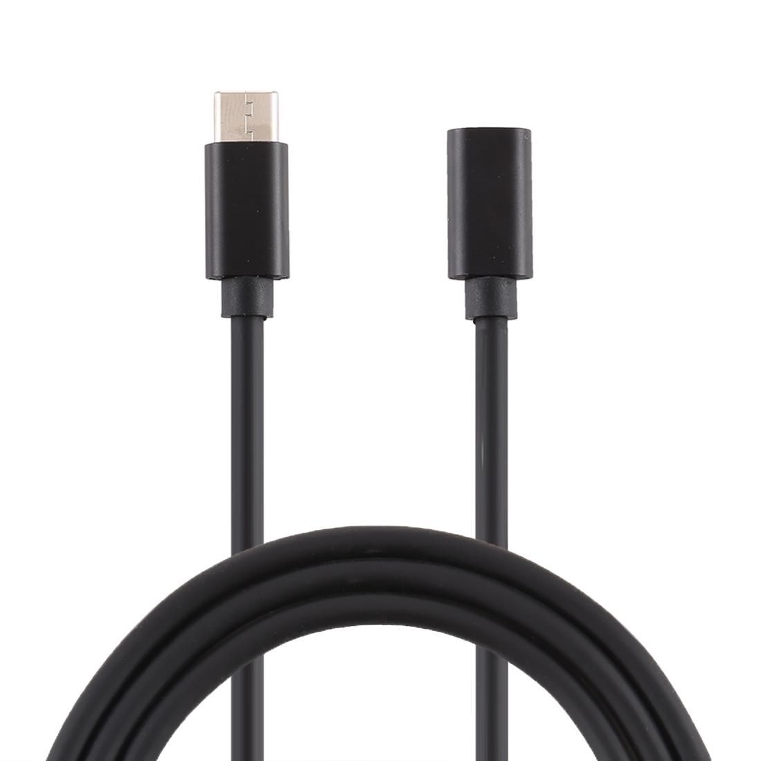 Type-C / USB-C Male to Female Power Adapter Charger Cable, Length: 1.5m (Black)
