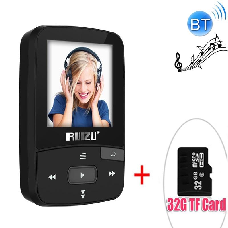 New Arrival Original RUIZU X50 Sport Bluetooth MP3 Player 8GB Clip Mini with Screen Support FM,Recording,E-Book,Clock,Pedometer
