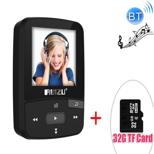 New Arrival Original RUIZU X50 Sport Bluetooth MP3 Player 8GB Clip Mini with Screen Support FM,Recording,E-Book,Clock,Pedometer
