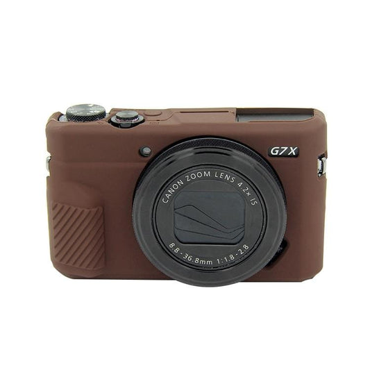 PULUZ Soft Silicone Protective Case for Canon EOS G7 X Mark II (Coffee)