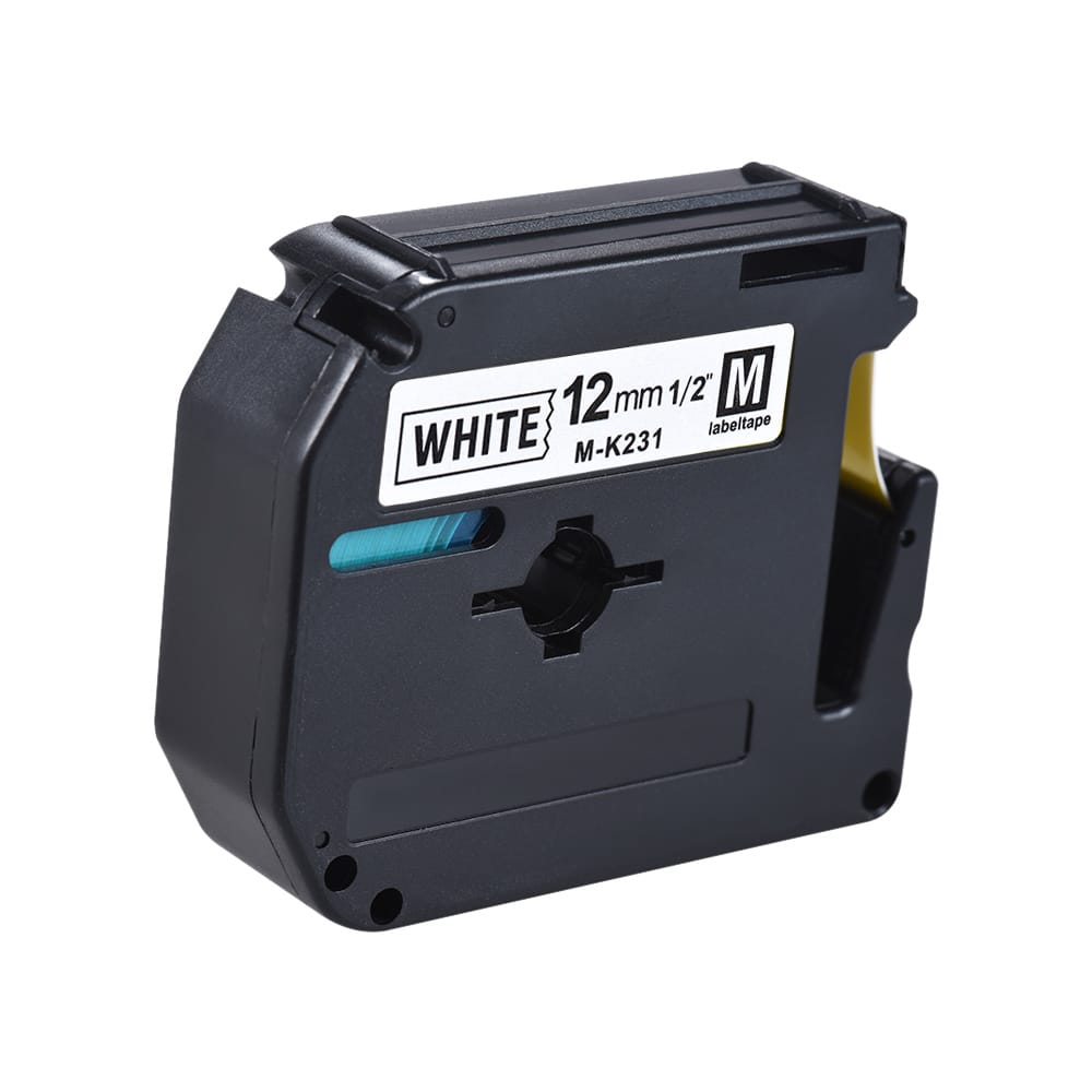 Black on White Label Tape Compatible for Brother - 2