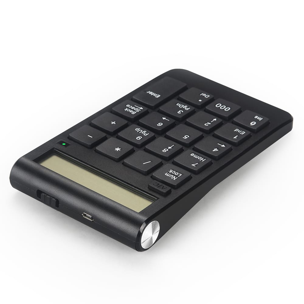 19 Keys Number Keyboard 2.4G Digital Display Rechargeable