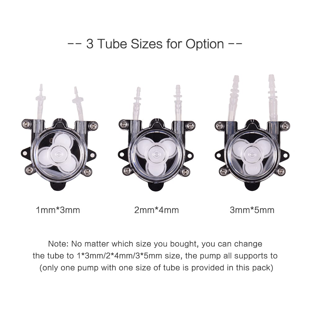 GROTHEN DC 6V DIY Dosing Pump Mini Peristaltic Dosing Head - 2mmX4mm