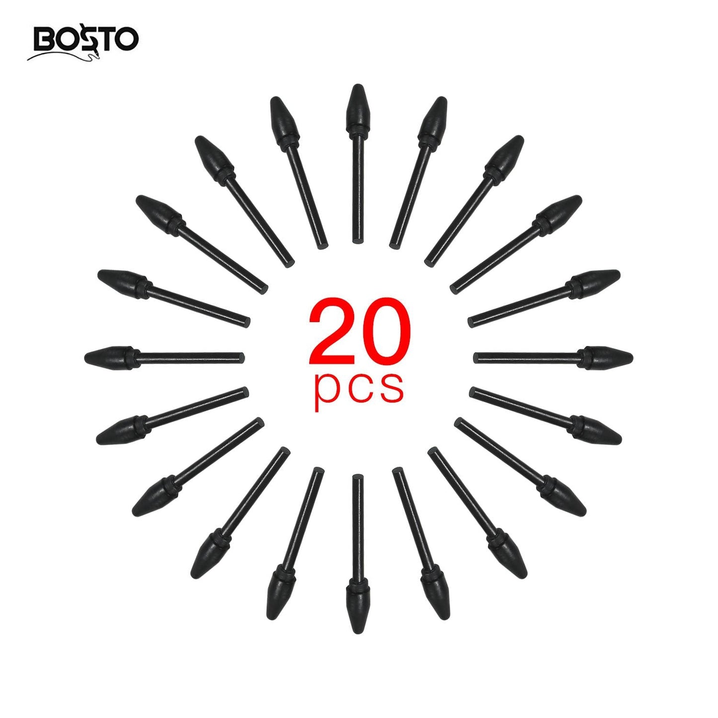 BOSTO 20pcs Replacement Nibs Pen Tips Compatible with All - Battery Stylus