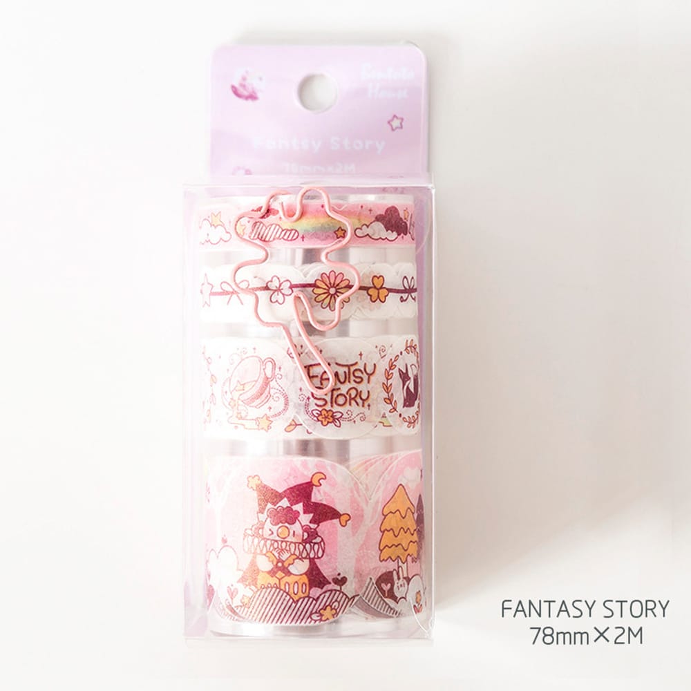 Cartoon Pearlized PET Washi Paper Tape Scrapbooking Tape - Fantsy Story