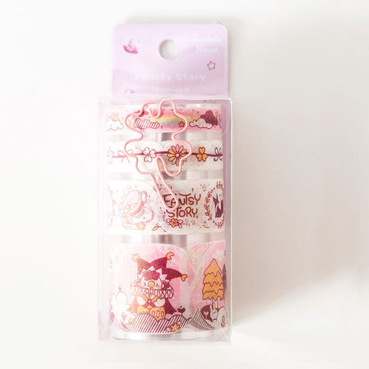 Cartoon Pearlized PET Washi Paper Tape Scrapbooking Tape - Fantsy Story