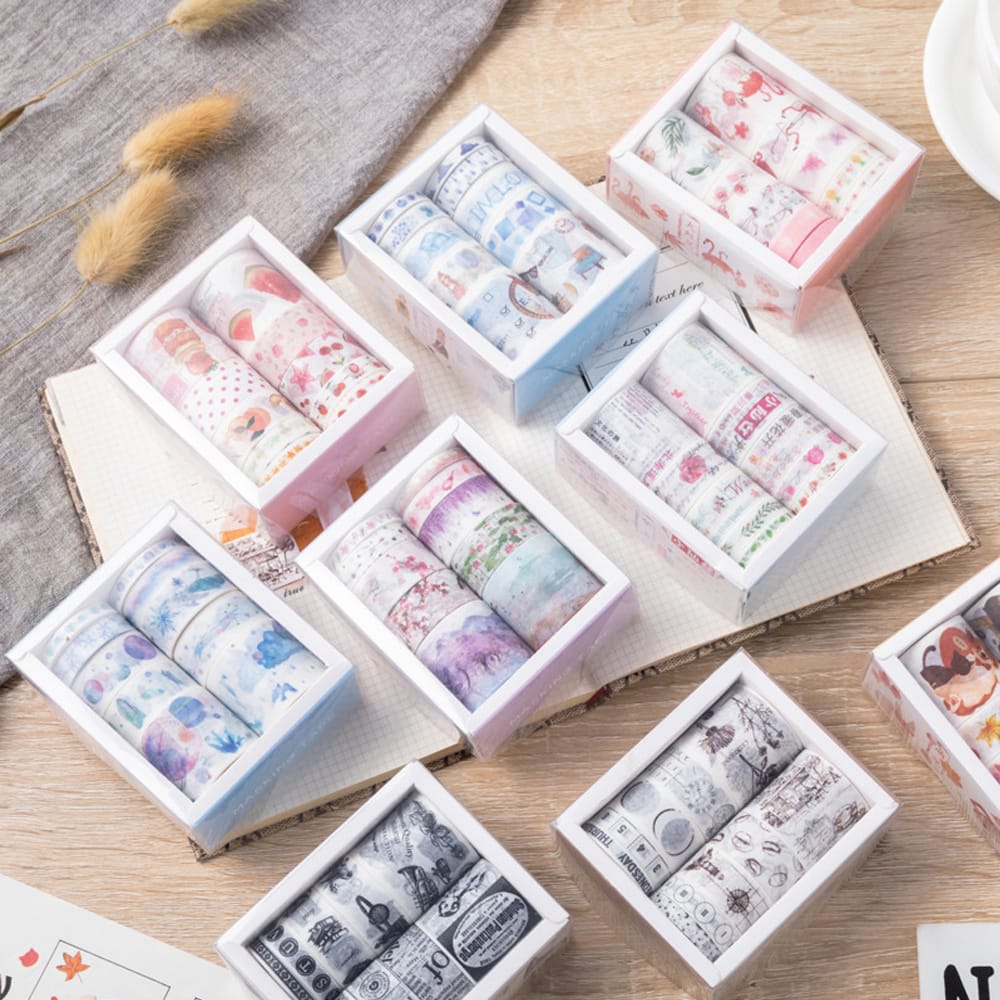 Washi Japanese Paper Tape Scrapbooking Tape Rolls 2 Meters - Time
