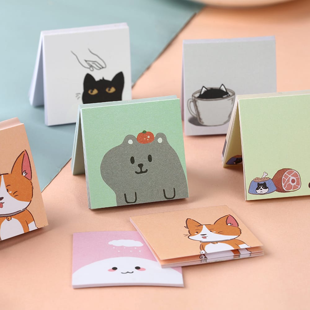 50 Sheets Mini Portable Note Book Creative Cartoon Notepad - Daily Foraging