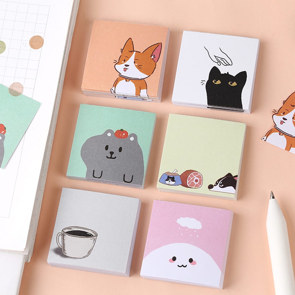 50 Sheets Mini Portable Note Book Creative Cartoon Notepad - Daily Foraging